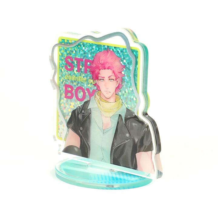 Custom Cold Foil Stamping Glitter Holographic Acrylic Standees