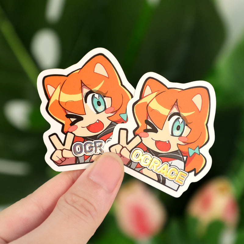 Custom Cold Foil Stamping Raised Foil Printing Stickers - VOGRACE