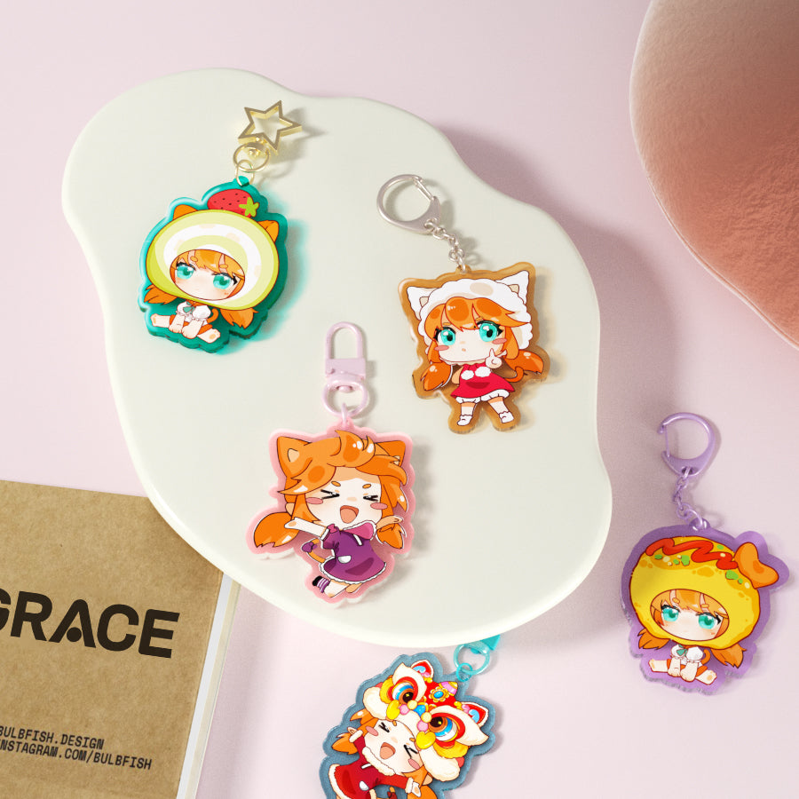 Custom Colored Acrylic Keychains