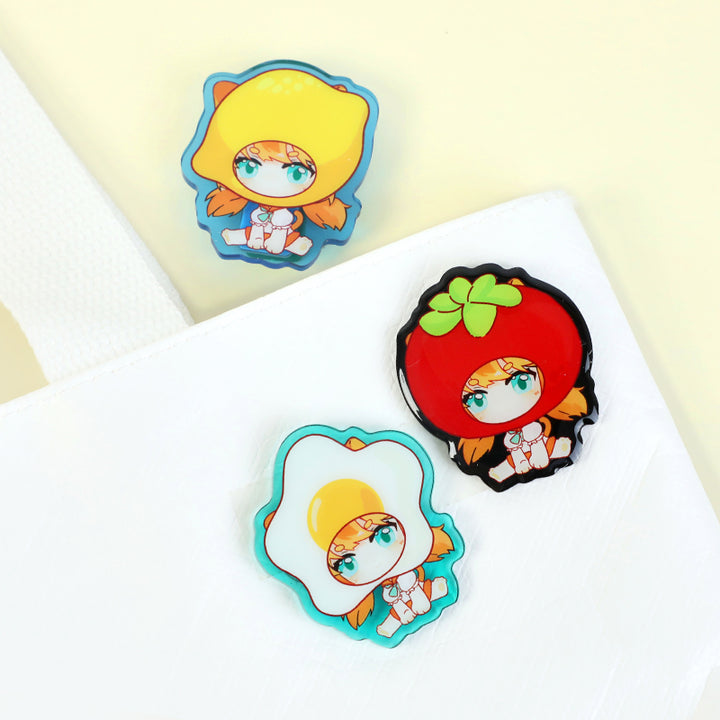 Individuell farbige Acryl Pins