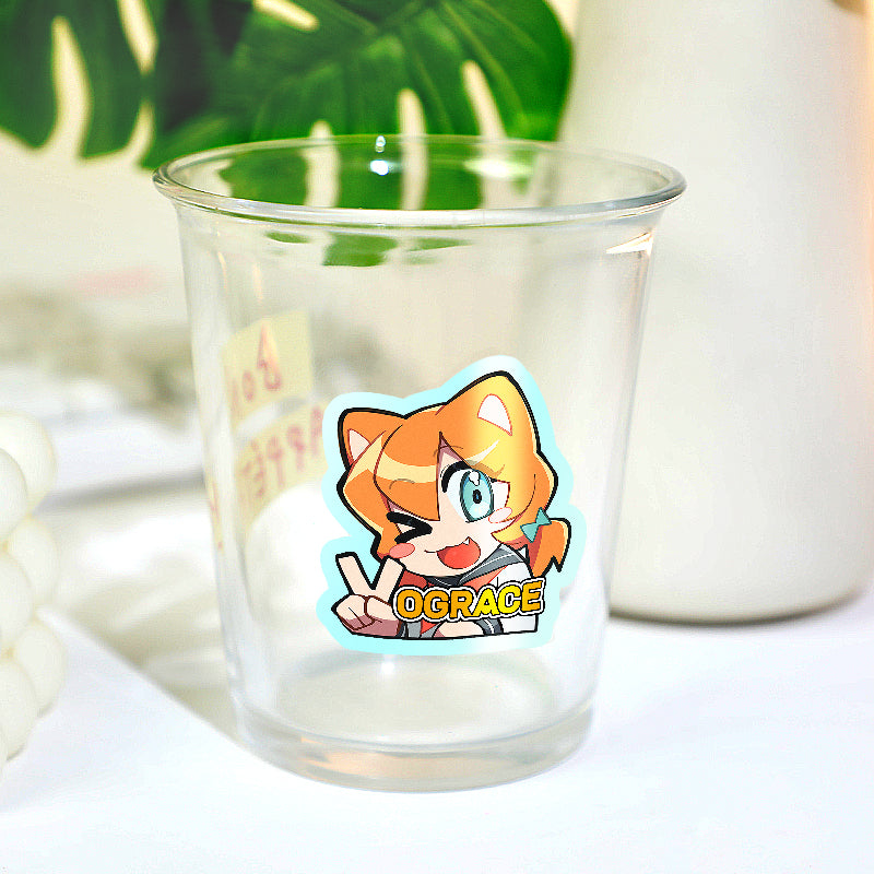 Custom Colorful Blue Holographic Glow In The Dark Stickers - VOGRACE