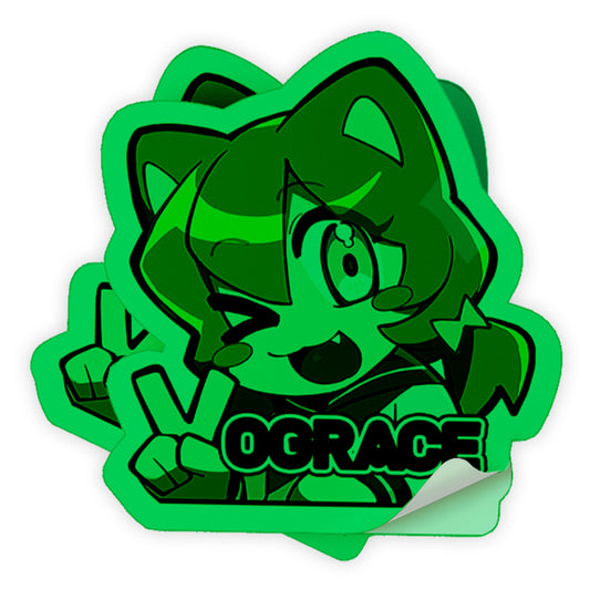 Custom Colorful Blue Holographic Glow In The Dark Stickers - VOGRACE