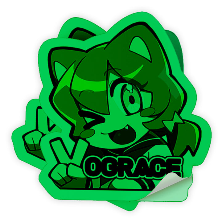 Custom Colorful Blue Holographic Glow In The Dark Stickers - VOGRACE