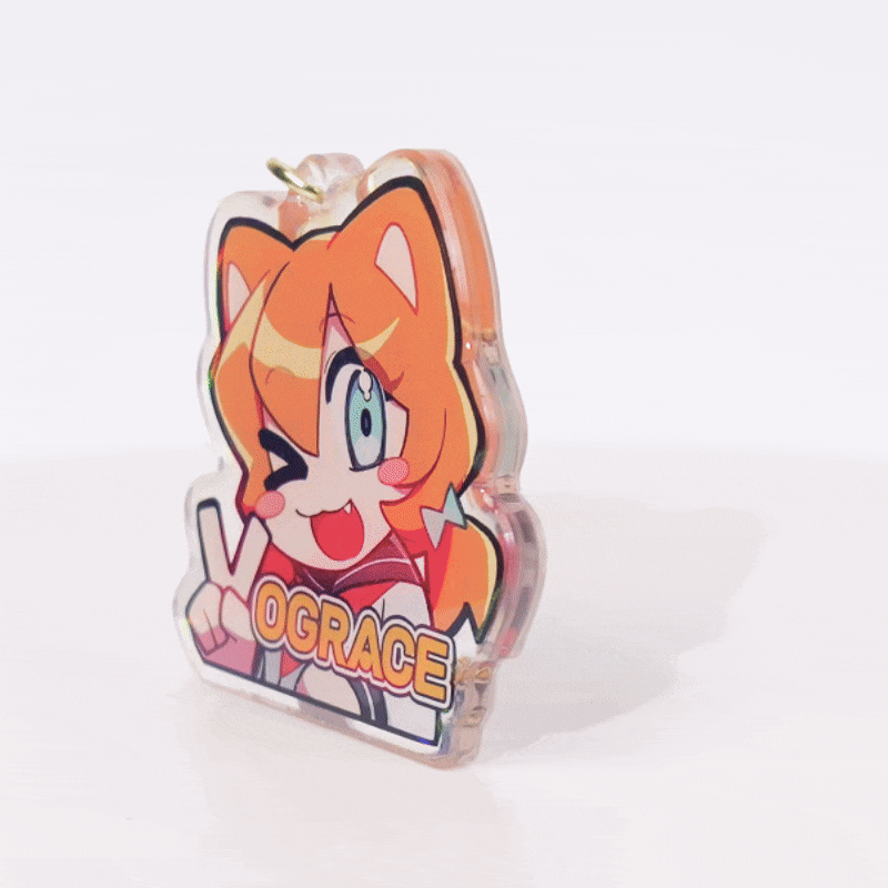 Custom Epoxy Holographic Keychain