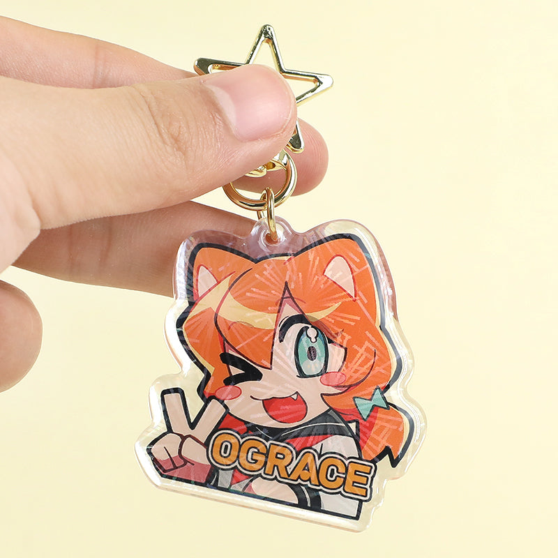 Custom Epoxy Holographic Keychain