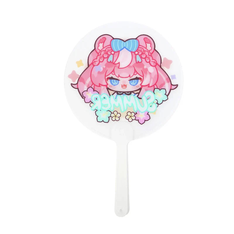 Custom Frosted Translucent PVC Hand Fans – VOGRACE