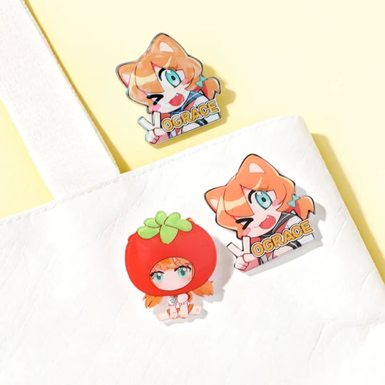 Custom Full Bleed Acrylic Pins – VOGRACE