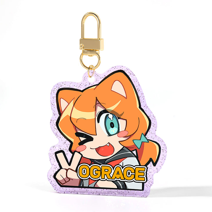 Custom Glitter Acrylic Keychain