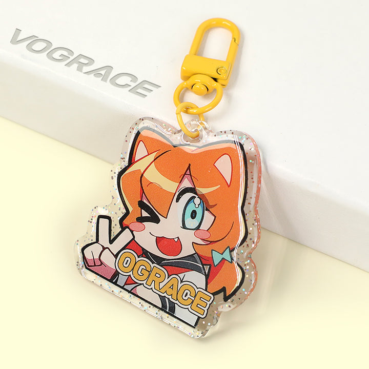 Custom Glitter Acrylic Keychain