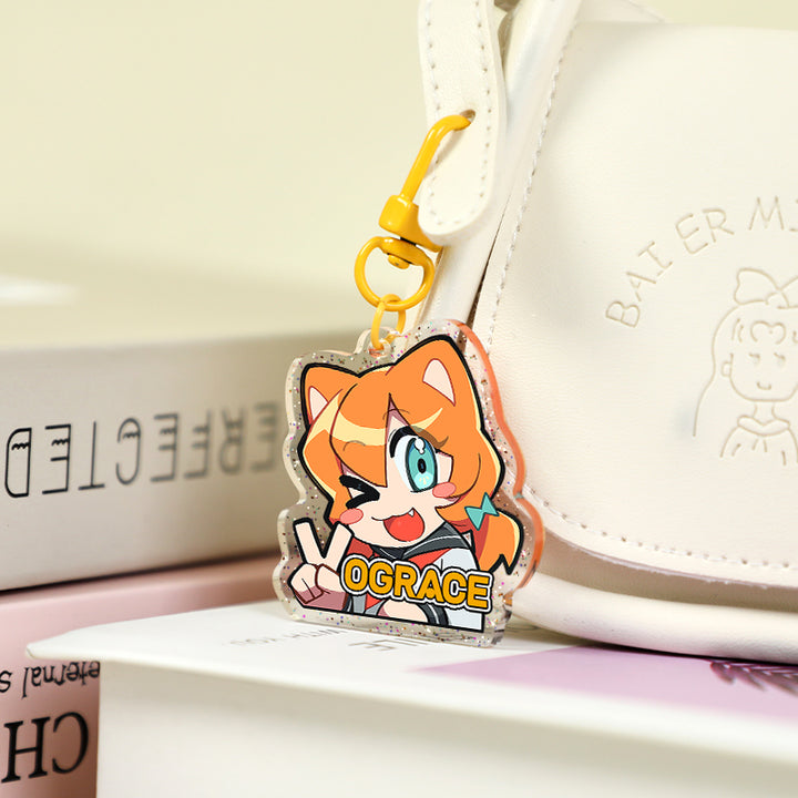 Custom Glitter Acrylic Keychain