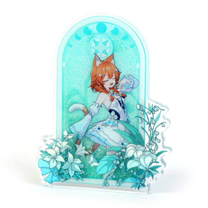 Benutzerdefinierte verdickte, vorgefüllte Treibsand-Flüssig-Acryl-Standees 