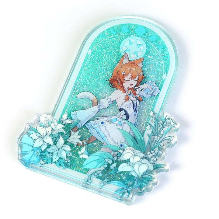 Benutzerdefinierte verdickte, vorgefüllte Treibsand-Flüssig-Acryl-Standees 