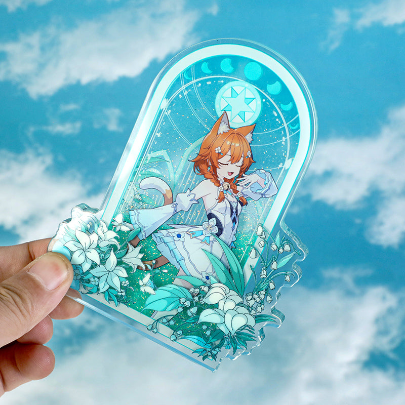 Benutzerdefinierte verdickte, vorgefüllte Treibsand-Flüssig-Acryl-Standees 