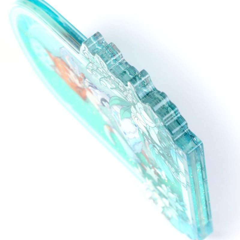 Benutzerdefinierte verdickte, vorgefüllte Treibsand-Flüssig-Acryl-Standees 