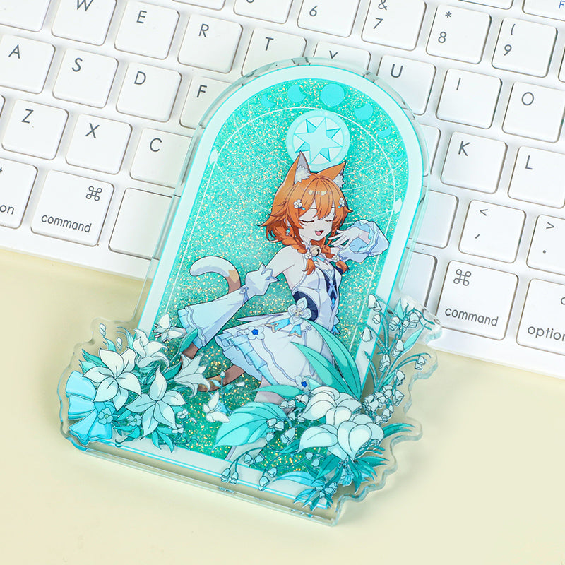 Benutzerdefinierte verdickte, vorgefüllte Treibsand-Flüssig-Acryl-Standees 