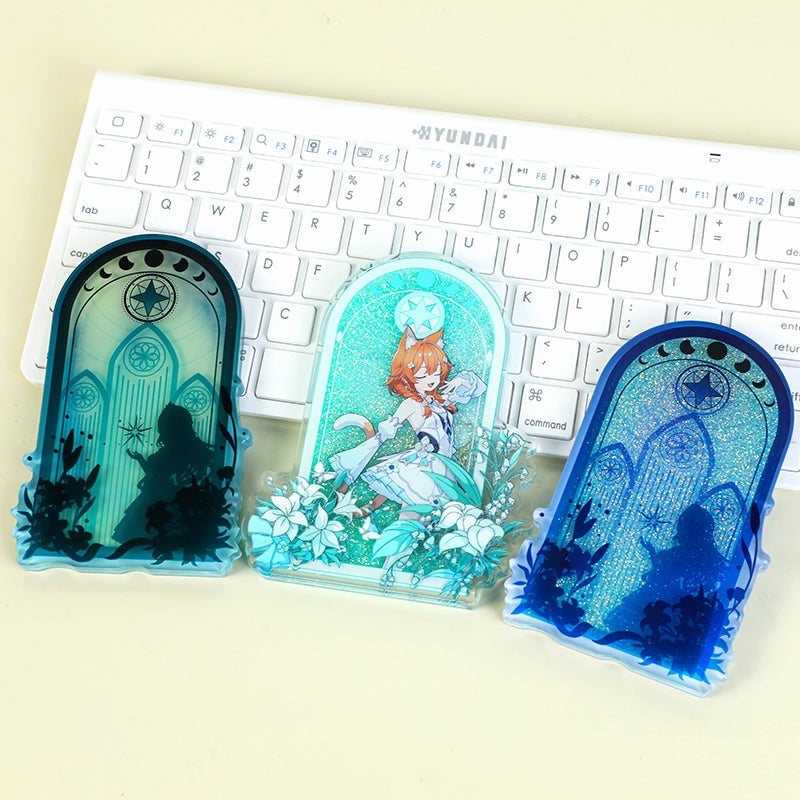 Benutzerdefinierte verdickte, vorgefüllte Treibsand-Flüssig-Acryl-Standees 