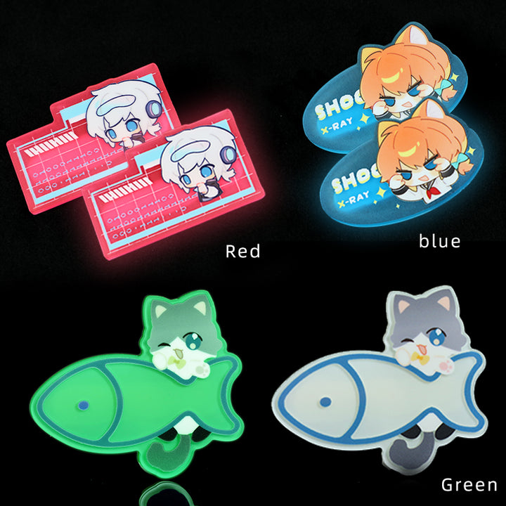 Custom Glow In The Dark Acrylic Hair Clip