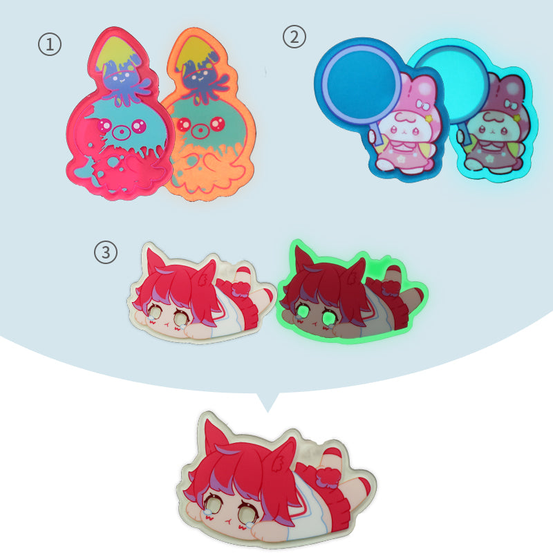 Custom Glow In The Dark Acrylic Pins