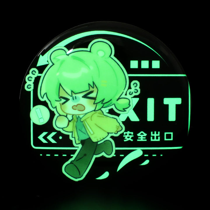 Custom Glow In The Dark Round Button Pins