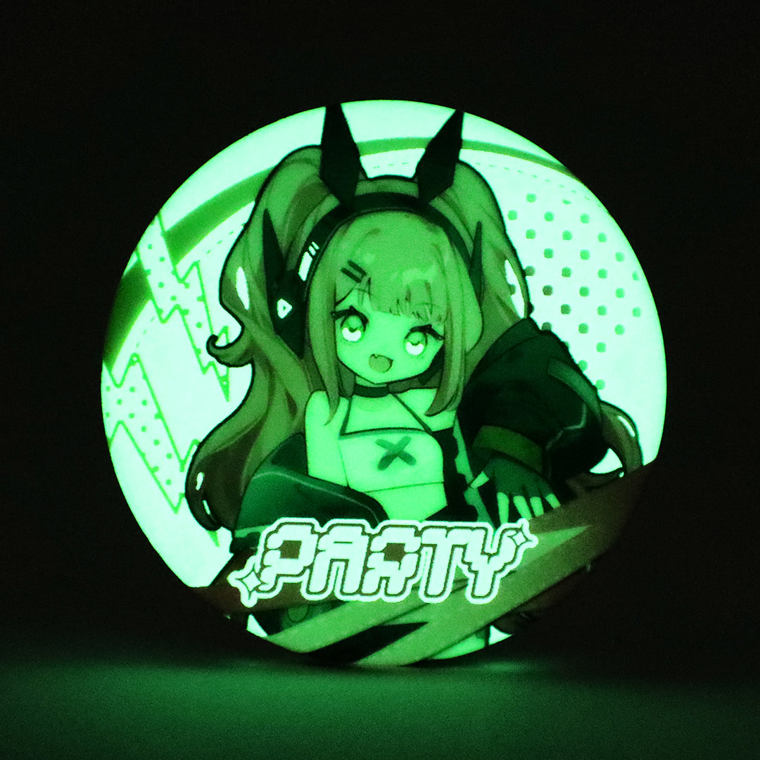 Custom Glow In The Dark Round Button Pins