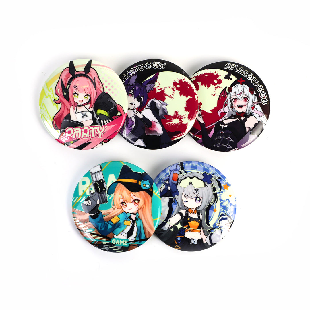 Custom Glow In The Dark Round Button Pins