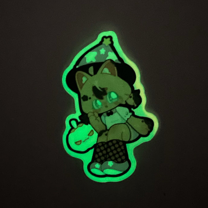 Custom Colorful Blue Holographic Glow In The Dark Stickers