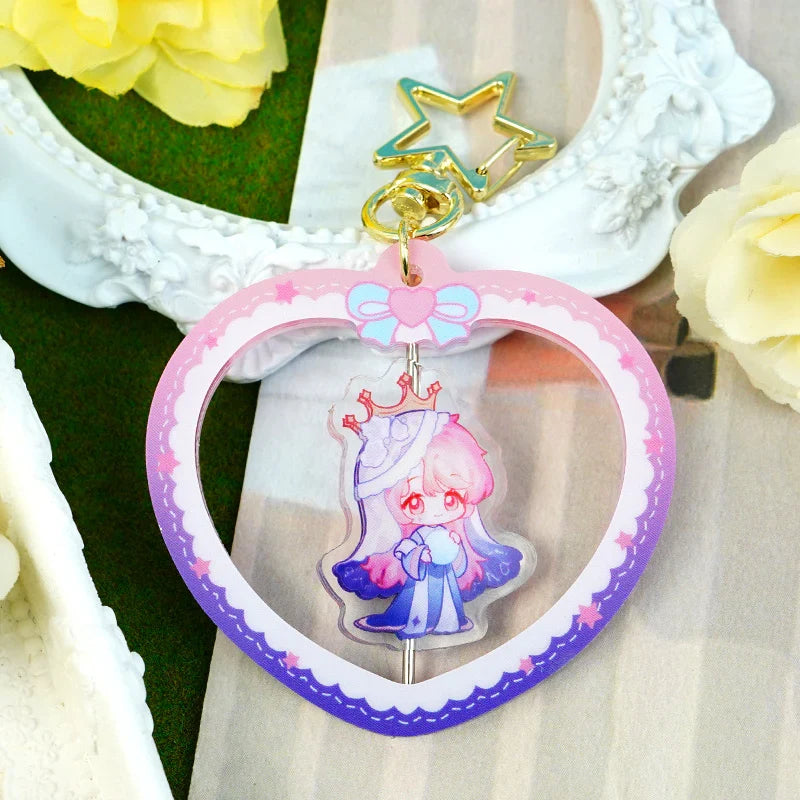 Custom Hollow Rotating Acrylic Keychains | Vograce