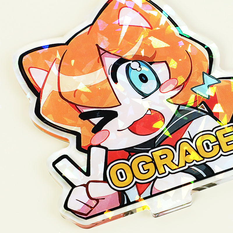 Suportes acrílicos holográficos personalizados