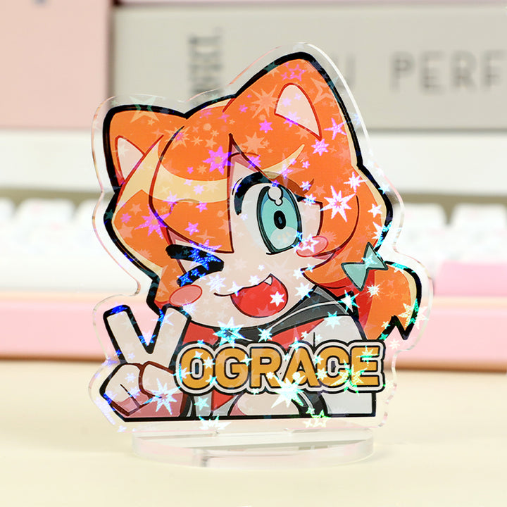 Suportes acrílicos holográficos personalizados