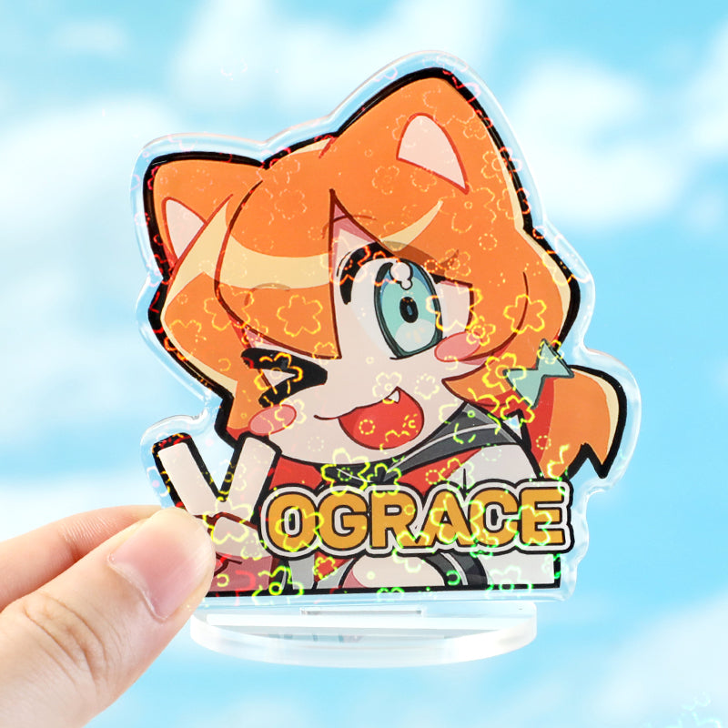 Suportes acrílicos holográficos personalizados