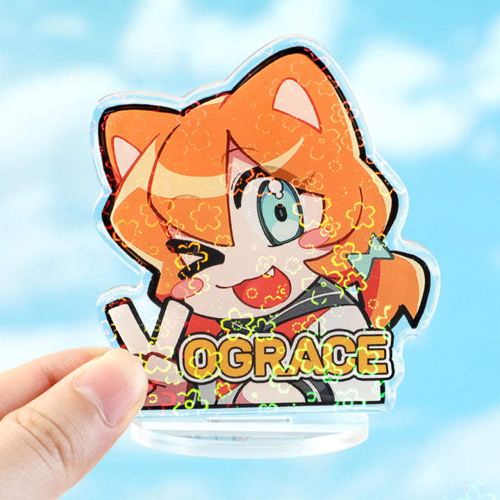 Suportes acrílicos holográficos personalizados