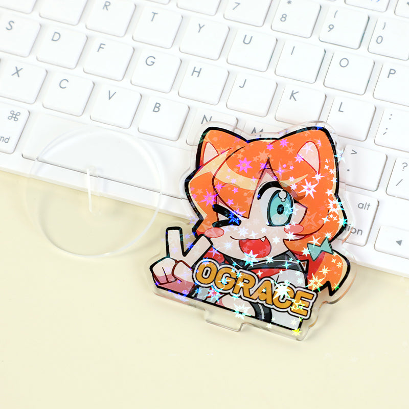 Suportes acrílicos holográficos personalizados