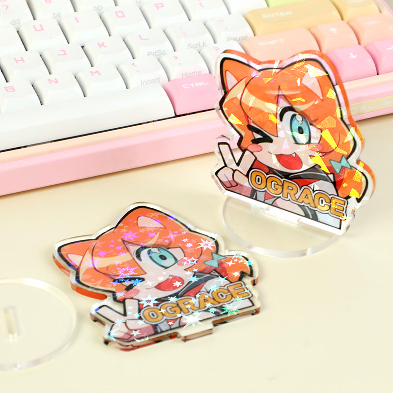 Suportes acrílicos holográficos personalizados