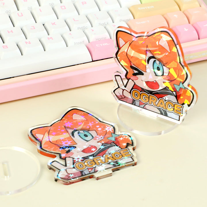 Suportes acrílicos holográficos personalizados