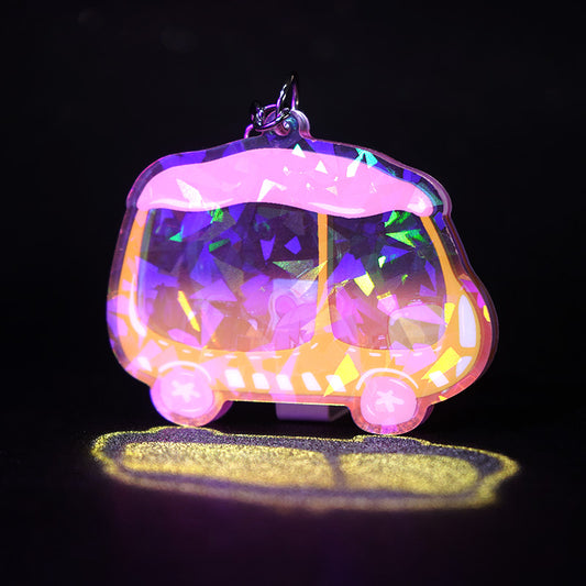 Custom Holographic Rainbow Shaker Keychains - VOGRACE