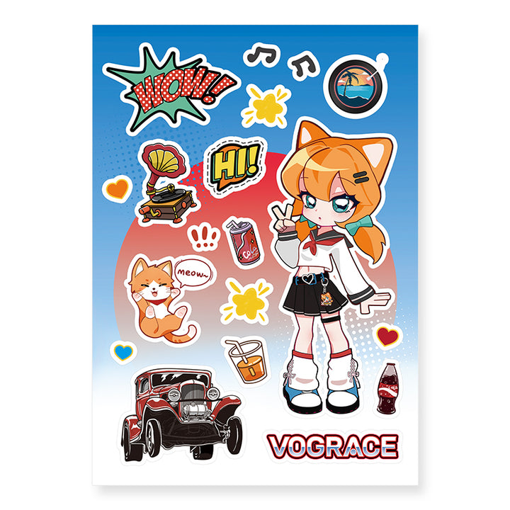 Custom Kiss Cut Stickers Sheets (ISO paper sizes) - VOGRACE