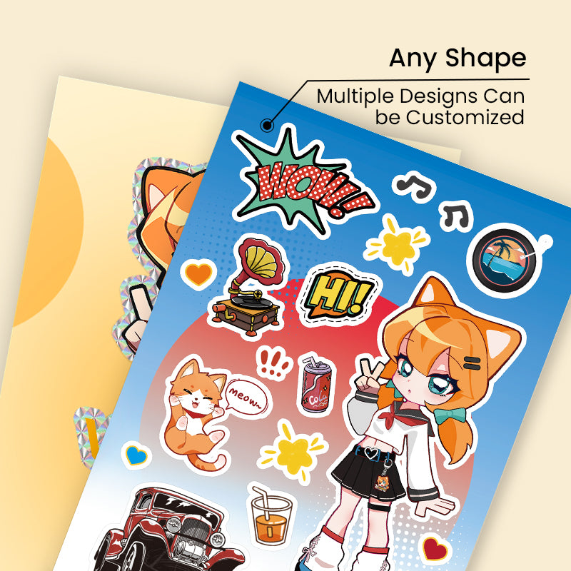Custom Kiss Cut Stickers Sheets (ISO paper sizes) - VOGRACE