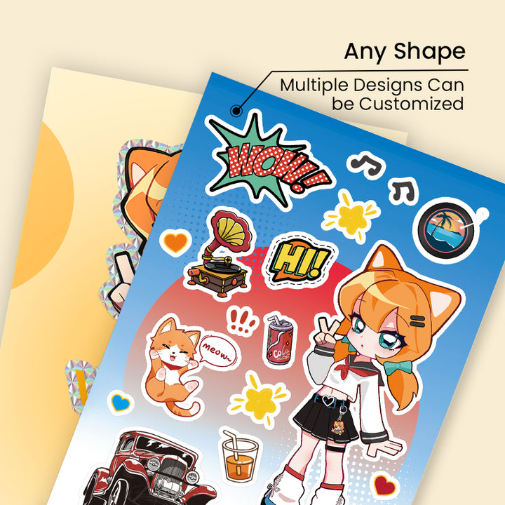 Custom Kiss Cut Stickers Sheets (ISO paper sizes) - VOGRACE
