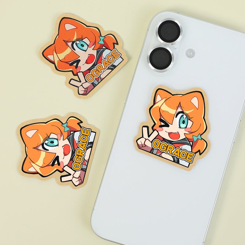 Custom Kraft Paper Stickers - VOGRACE