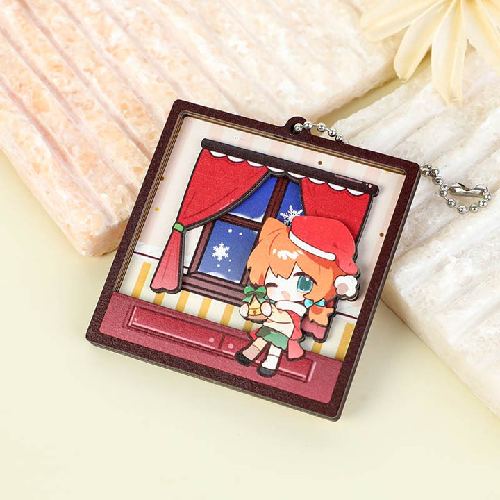 Custom Layered Wood Keychain