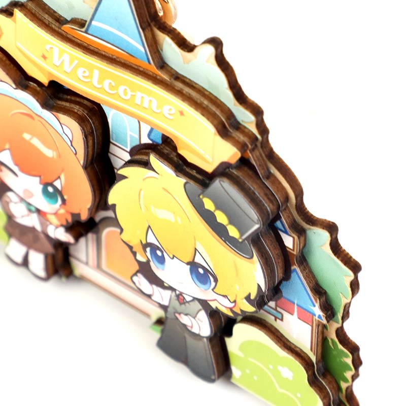Custom Layered Wood Keychain