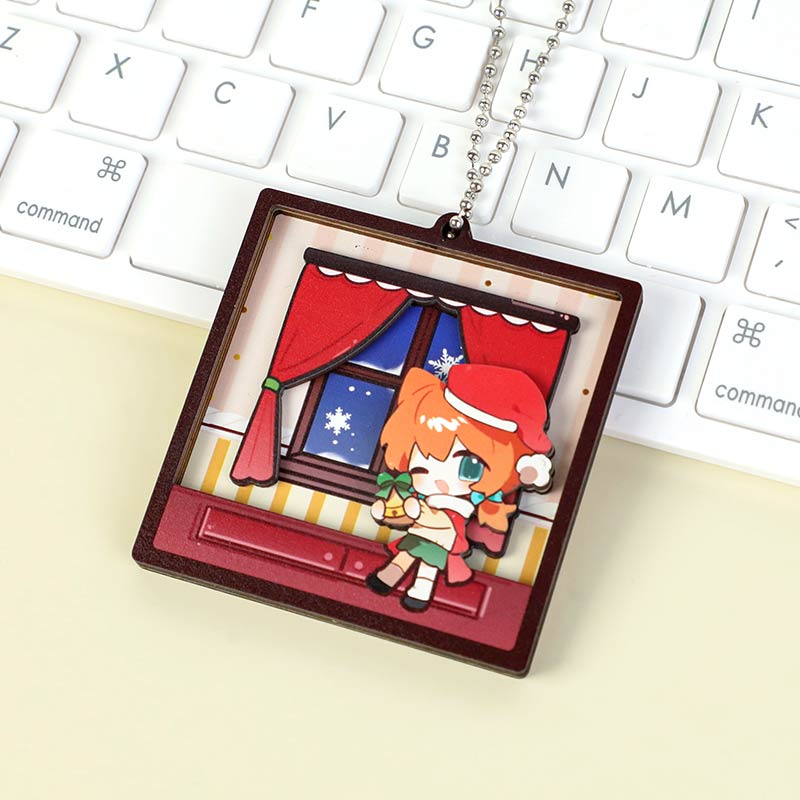 Custom Layered Wood Keychain
