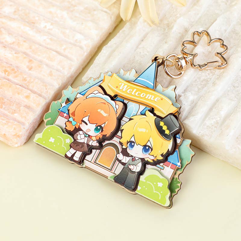 Custom Layered Wood Keychain