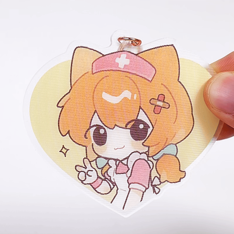 Custom Lenticular Acrylic Keychain