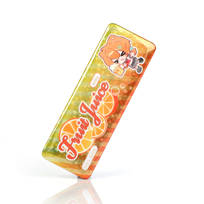 Custom Long Rectangular Glitter Button Pins
