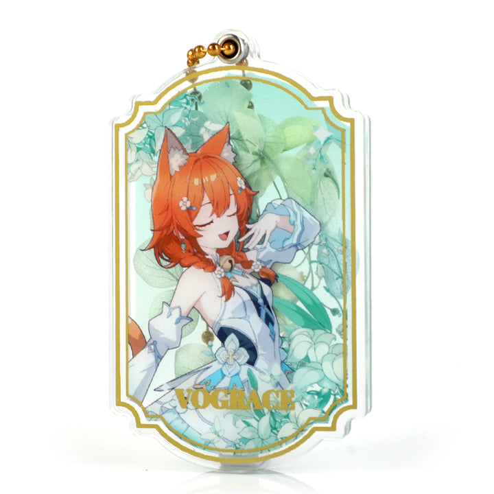 Custom Magnetic Acrylic Pressed Flower Keychain
