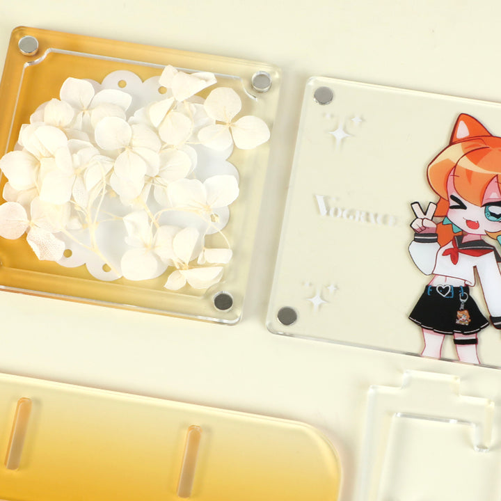 Custom Magnetic Acrylic Pressed Flower Standee
