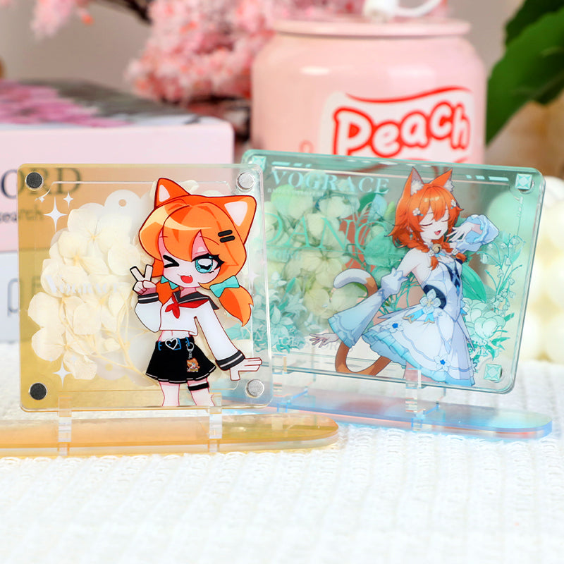 Custom Magnetic Acrylic Pressed Flower Standee
