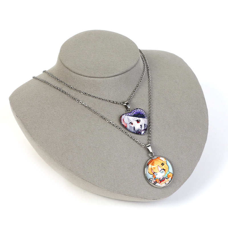Custom Metal Cabochon Pendant Necklaces