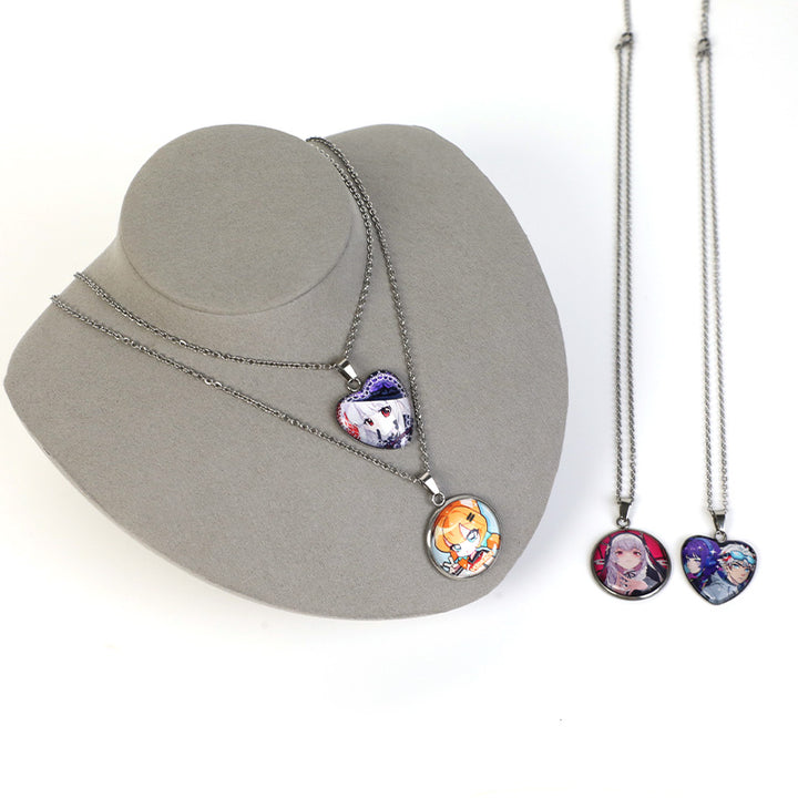 Custom Metal Cabochon Pendant Necklaces